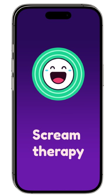 Scream Therapy App Mockup 2